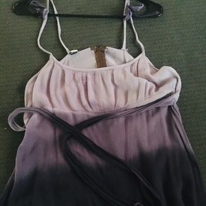 Gypsy Rose purple ombré spaghetti tie strap shirt